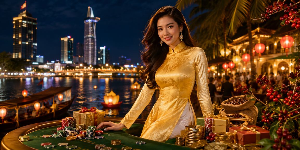 Người chơi tại Sài Gòn đăng ký tài khoản và nhận bonus trong trang phục áo dài truyền thống